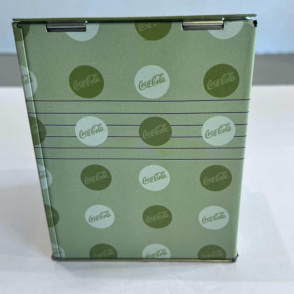 Vintage Walmart 1996 Green Coca Cola Collectible Advertising Empty Tin - Picture 4 of 9